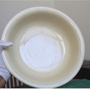 McCoy Pottery 7515 Large Round Serving Bowl Basin Off White Cream USA Vintage